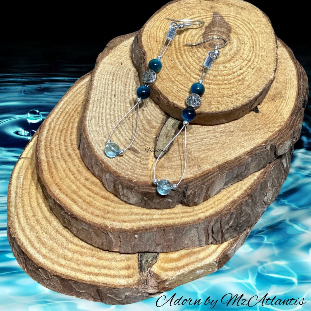 Earrings - Crystal Blue Waters